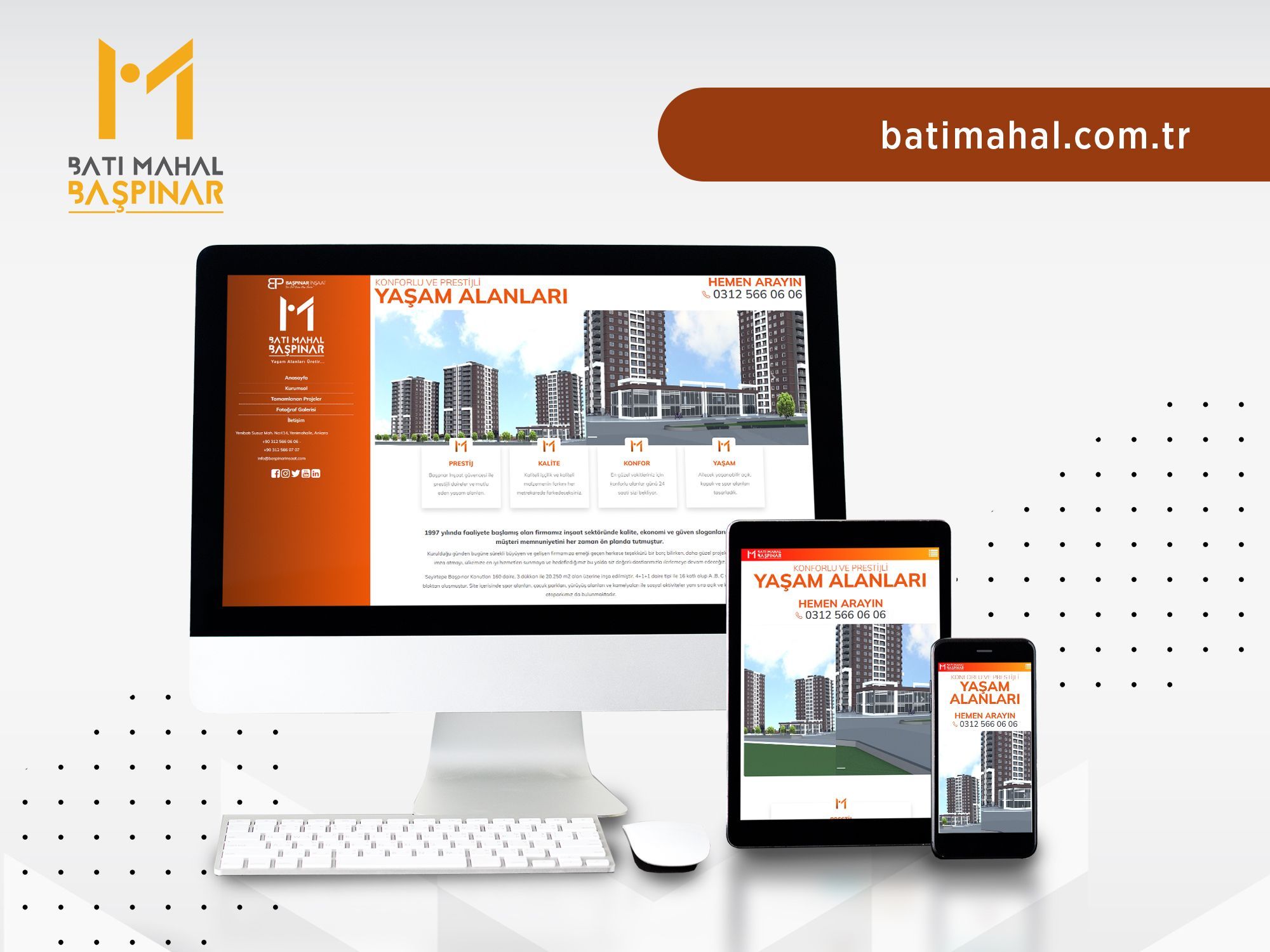 Başpınar İnşaat Batı Mahal Kurumsal Web Sitesi 